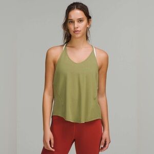 Lululemon Modal-Silk Yoga Tank Top in Bronze Green Size 6
